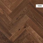 TZ453 Smoked Brushed UV Oiled Herringbone Oak